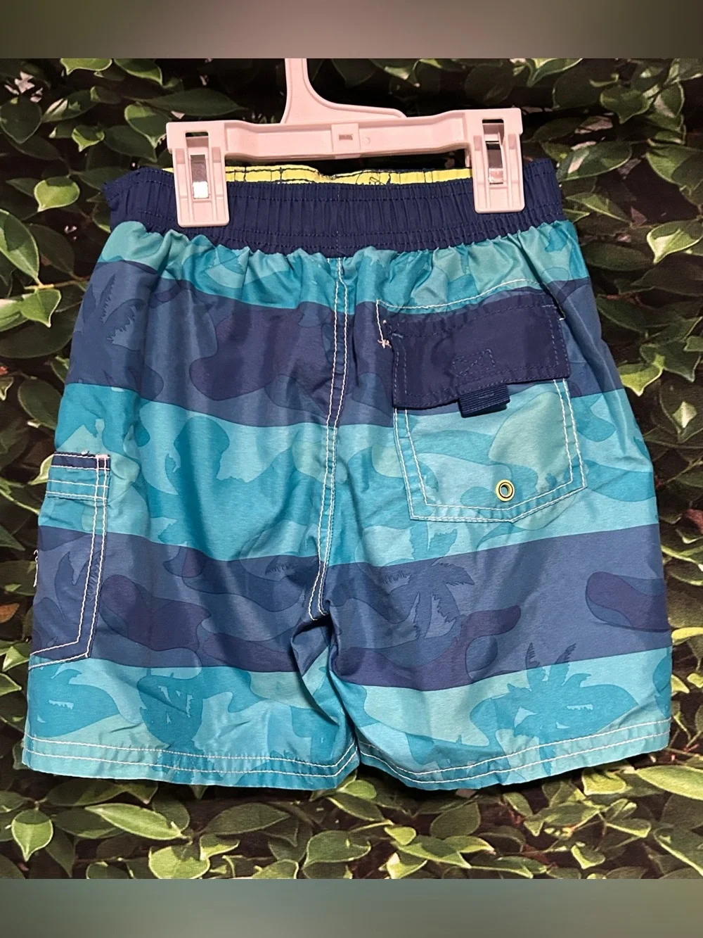 Oshkosh B’Gosh Mesh Lined Swim Trunks Blue Striped Boys 5